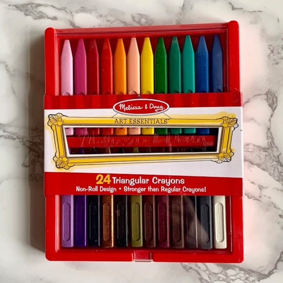 MELISSA & DOUG 24 Triangular Crayons BNIB - Picture 2 of 4